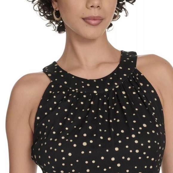 Tommy Hilfiger Navy with White Polka Dots Ruffle Maxi Dress - Picture 4 of 8